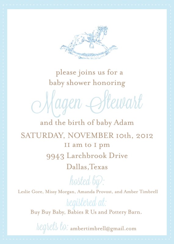 Items similar to Baby Boy Shower Invitation on Etsy