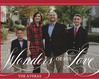 Red Border Christmas Card