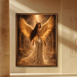 Isis Egyptian Goddess Wall, Divine Feminine Decor, Ancient Egypt Poster, Sacred Feminine Energy Print