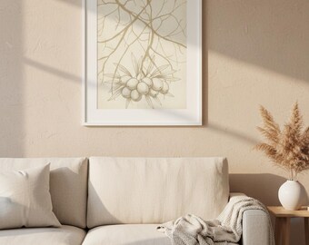 Olive Cluster Art Print | Botanical Wall Art Minimalist | Digital Download | 8x10 11x14 16x20 A4 Printable
