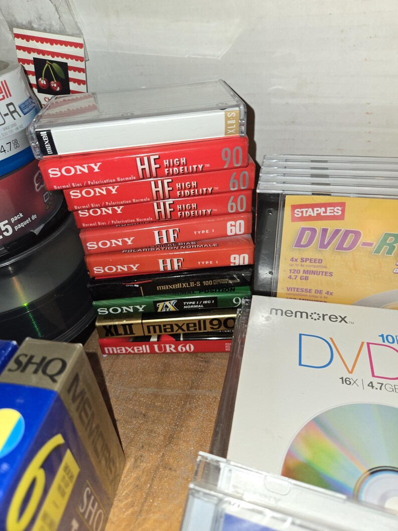 Vintage Media Lot – Sealed VHS, Dvds, Cassettes, Kodak Camera, Photo ...