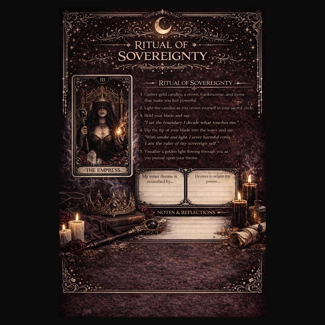 Ritual of Sovereignty | Dark Feminine Tarot-inspired Spiritual Ritual ...