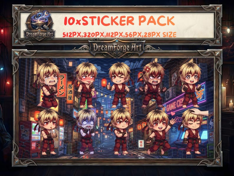 Evil Martial Artist Megapack, Dark Aura Karate Kämpfer Twitch Emotes ...