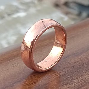 Anillos de cobre puro, alianzas de cobre macizo, regalo para ella.
