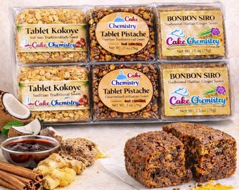 Haitian Sweet Sampler Box – Coconut, Peanut & Ginger Sweets – Caribbean Snack Gift Set – Handmade Treats