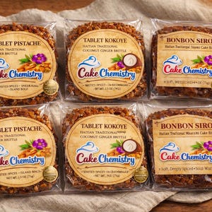 Haitian Sweet Sampler – Coconut Brittle, Peanut Brittle, Ginger Treat