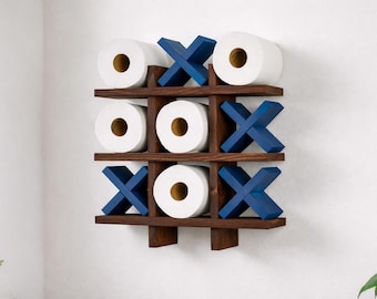 Rustic Chestnut Toilet Roll Holder – Humorous Bathroom Wall Decor & Storage Accent