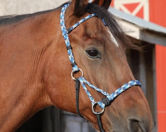 Rope Sidepull Bitless Bridle – Handmade Custom Hackamore for Horses