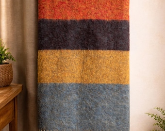 Super Soft Yak Wool Knit Throw – Washable Handmade Travel & Lap Blanket