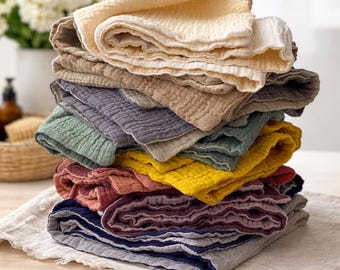 Cotton Muslin Gauze Towels 4 Ply Soft Quick Dry Eco Friendly Multi Size