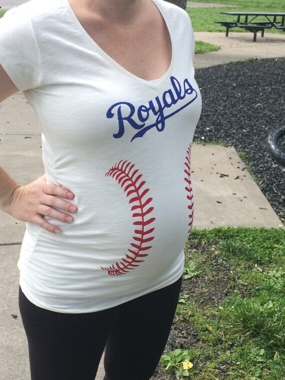 MATERNITY top baseball tshirt Royals funny tee shirt short Etsy