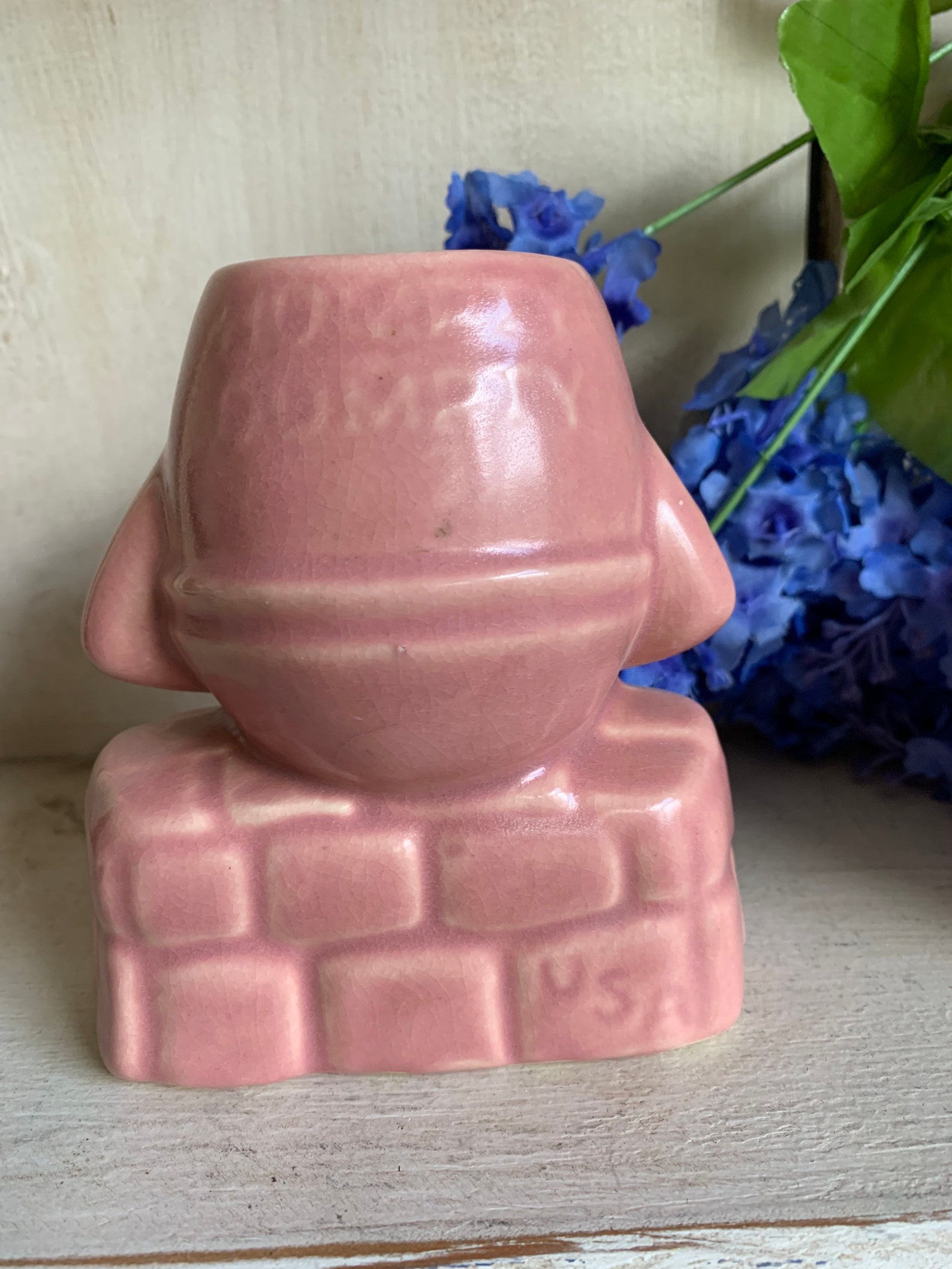 Mccoy Pottery Pink Humpty Dumpty Vase or Planter Etsy