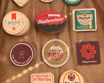 Vintage Beer Coasters for Collecting or Crafting or Framing