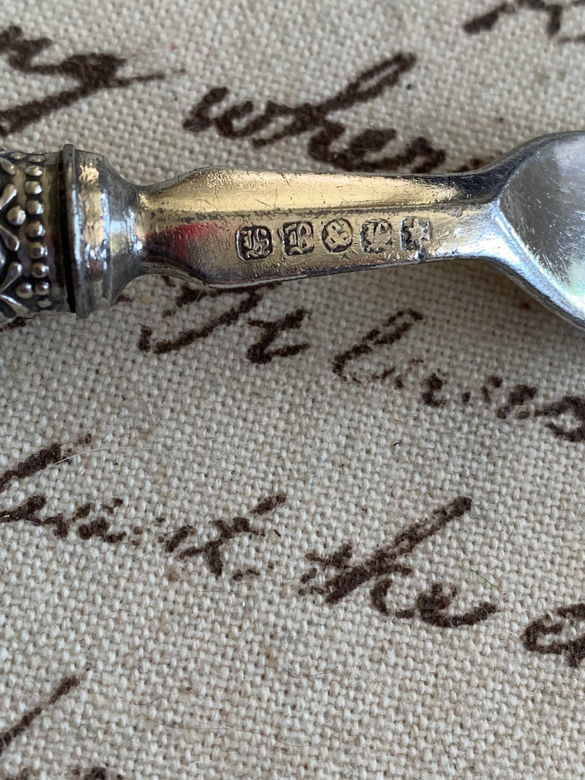 Dinner Fork With Hallmarks and MOP Handle Etsy