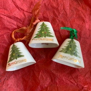 Vintage Miniature Merry Christmas Bells