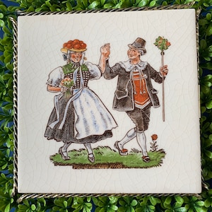 Tile Trivet - Swiss Folk Dancers
