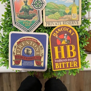 Vintage Beer Coasters and WineCoaster for Collecting or Crafting or Framing