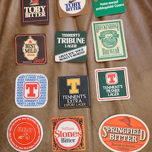 Vintage Beer Coasters for Collecting or Crafting or Framing