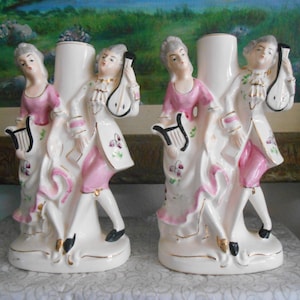 Vintage Lamp Bases - Colonial Couple - Romantic