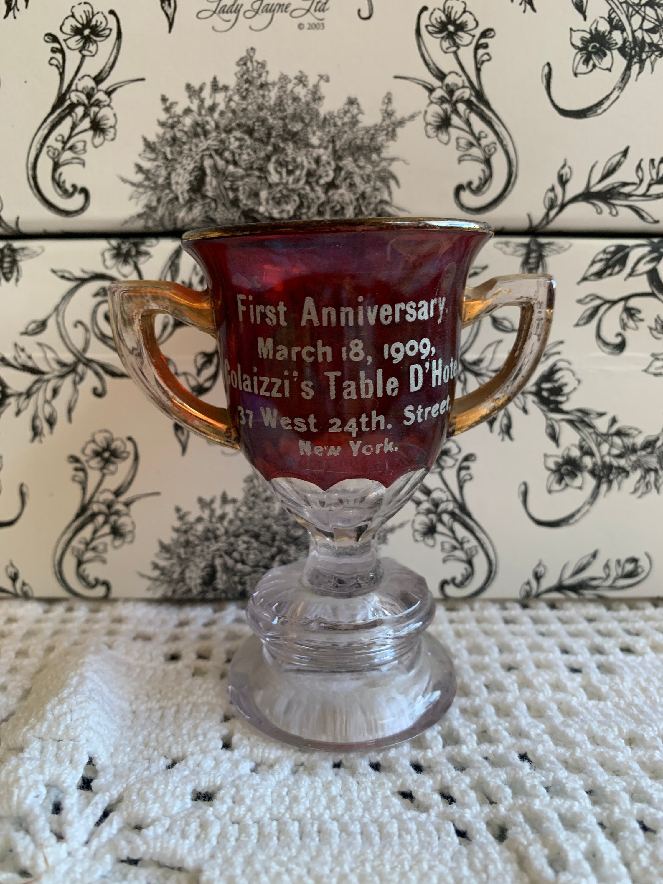 Ruby Flash Souvenir Trophy Toothpick Colaizzis Table Dhote, 37 West ...