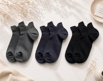 100% Cotton Ultra-Soft Ankle Socks, Seamless Toe Breathable Airflow Mesh, All-Season Comfort for Women and Men Everyday Essential Gift