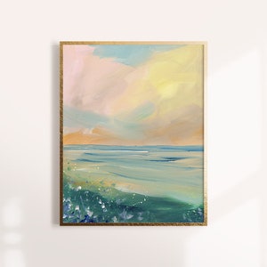Landscape Painting, Impressionist Art Print, Lake, river, ocean, Abstract Landscape, Bohemian, Modern Art Print, Contemporary Art