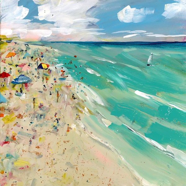 Beach Painting Etsy