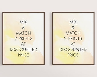 Mix and Match 2 Prints at Discounted Price, Watercolor Print, Landscape Print, Modern Art Print, Contemporary Art Print