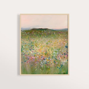 Landscape Painting, Mountain Art Print, Landscape Art, Fields, Abstract Landscape, Modern Art Print, Contemporary Art, Bohemian