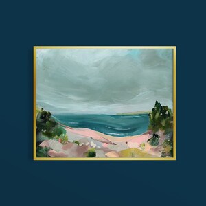 Ocean Art, Landscape Art, Beach Painting, Coastal Art Print, Minimalist Art, Modern Art Print, Contemporary Art Print
