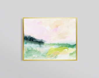 Watercolor Print, Landscape Art, Watercolor Landscape, Impressionist, Abstract Landscape, Modern Art Print, Contemporary Art