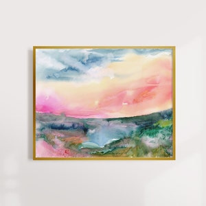Abstract Landscape, Impressionist Art Print, Landscape Art, Bohemian, Modern Art Print, Contemporary Art