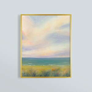 Modern Art Print, Landscape Art Print, Seascape, Beach Print, Abstract Landscape, clouds, sky, Sea, Ocean, Impressionist Art