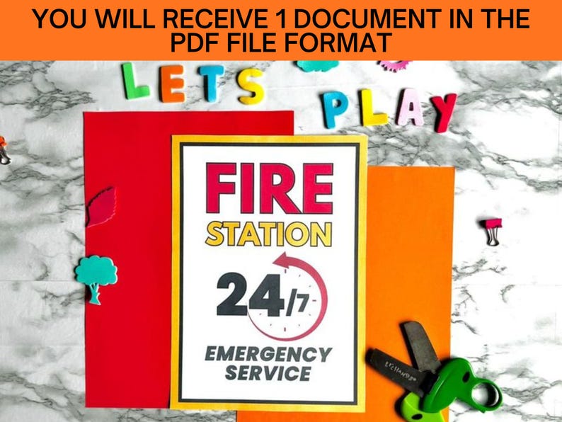 Fire Station Pretend Play Printables | Firefighter Dramatic Play Set ...