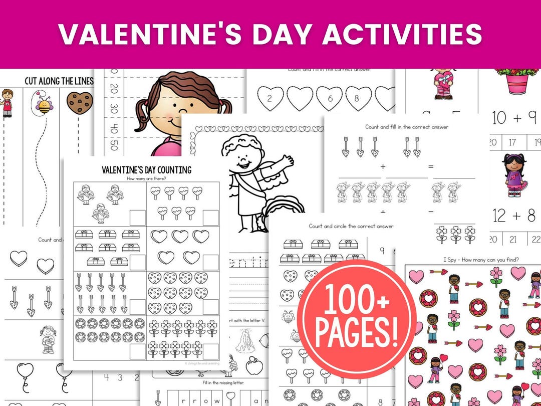Valentine’s Day Activity Worksheets for Kids | Preschool and ...