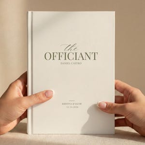 Wedding Officiant Book Custom Officiant Proposal Wedding Journal Ceremony Keepsake CB-M9X7K4