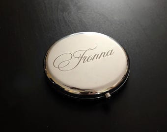 Personalized Engraved Compact Mirror, Bridal Party Gift, Bachelorette Favors, Bridesmaids Proposal