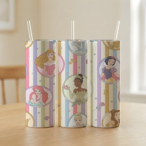Girls Disney Cup, Princess Water Cup, Cinderella Mug, Ariel Coffee Cup, Snow White Tumbler