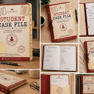 Learning Files Bundle | Student, Reading, Maths & Behaviour Case Files | Teacher Planner | SEN Printable PDF | 4 Workbook Set