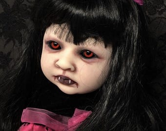 Boneca Reborn de Vampiro Personalizada, Realista e Assustadora, Peça Única, Arte de Terror