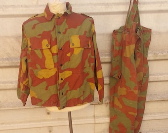 Vintage 60s San Marco Italian Army Camo M29 M1929 Telo Mimetico