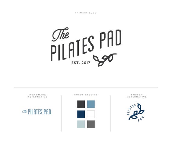Pilates Logo Custom Pilates Logo Branding Package Custom Etsy
