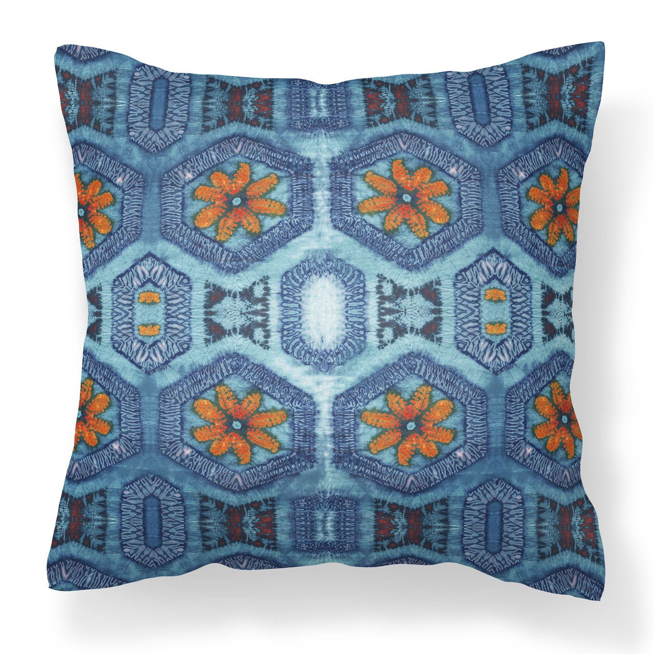 Blue and Tangerine Nui Burst Cushion & Pad Blue and Tangerine Nui Burst Cushion & Pad