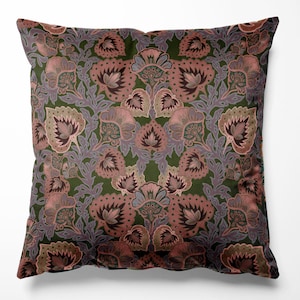 Garden of India Ruby Cushion Velvet Cushion Luxury Home decor Cushion Covers, Luxe Cushion Patterned Cushion  Botanical Design Maximalist