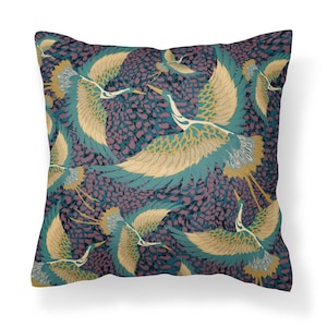 Pachamama Cushion Berry, Velvet Cushion, Luxury, Home decor, Cushion Covers, Luxe Cushion, Patterned Cushion, Bird Design, Maximalist