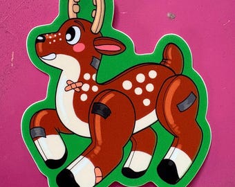 Pooltoy Deer Sticker | Furry Inflatable Pool Toy Decal