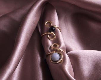 Wire Wrap Ring | Mystery Stone | Previously Loved | Made to Order | Gold Copper Wire | Handmade Ring | Unique Gift