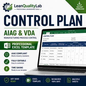 Control Plan Excel for Manufacturing – Reduce Scrap & Stabilize Production Lines