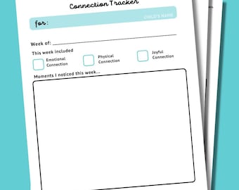 Registro semanal de conexión parental y diario de reflexión para momentos significativos (imprimible)