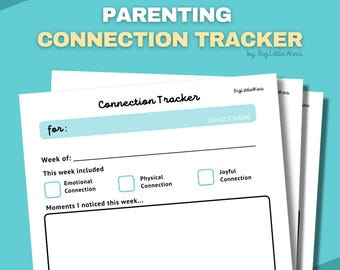 Registro semanal de conexión parental y diario de reflexión para momentos significativos (imprimible)